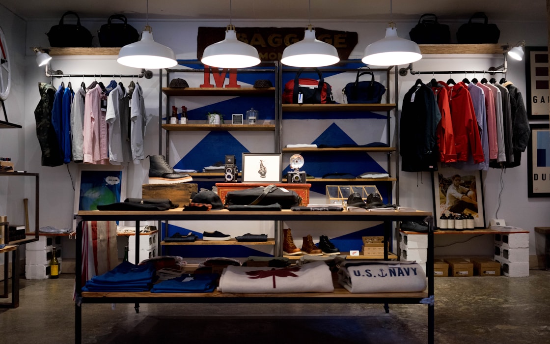 Modern retail clothing store